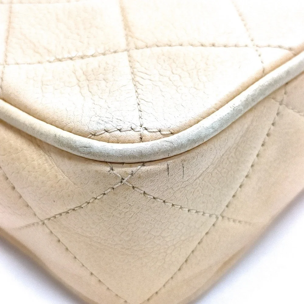 Chanel Bag Matelasse chain Cream Caviar Leather